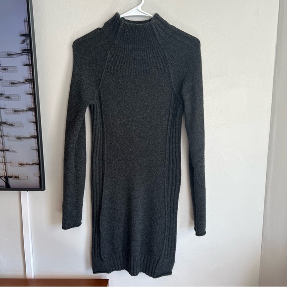 Autumn Cashmere Sweater Dress Grey Mockneck M - Picture 1 of 4